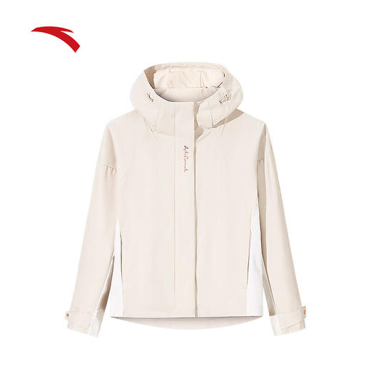 安踏（ANTA）遛弯外套丨防泼水运动夹克女士春季新款宽松梭织上衣162517624S 商品图4
