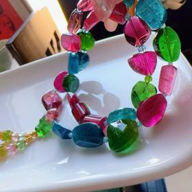 16mm多圈碧玺原石手链