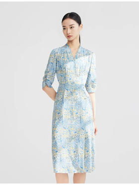 尘选真丝连衣裙