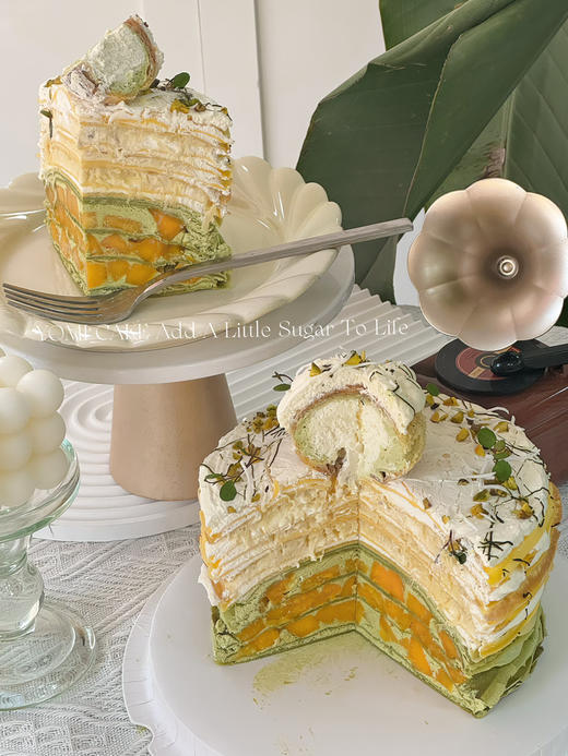 榴芒开心果千层蛋糕 商品图4