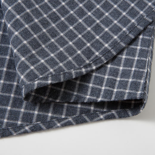 【100棉】罗蒙男士春秋长袖衬衫格子百搭舒适翻领衬衫职业通勤上班穿衬衣 商品图7