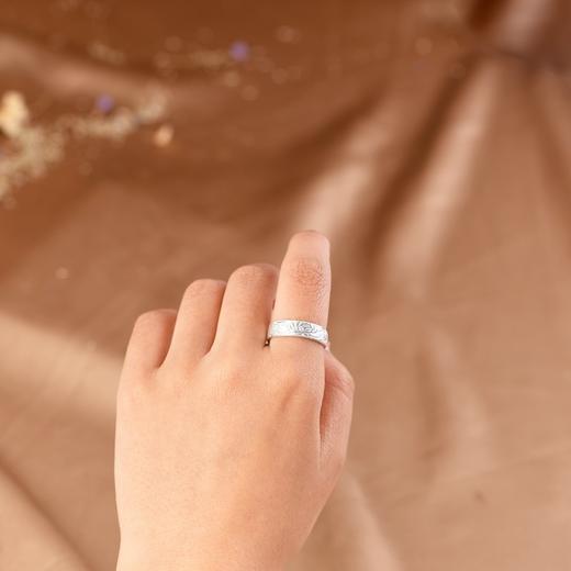 【西子湖畔】足银戒指磨砂复古荷花开口戒指【SCH-SY23545】 商品图3