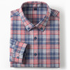 【100棉】罗蒙春秋男士格纹长袖衬衫全棉舒适百搭翻领休闲通勤衬衣 商品缩略图2