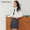 Famecoco范可儿衬衫棉质短款时尚露脐开身衬衣附领带女装春秋款FAB6BH036 商品缩略图1