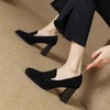 【预售5天】春秋季新款中口单鞋女OL职业时装高跟鞋方头粗跟复古法式女皮鞋YSXY&YS2361 商品缩略图4
