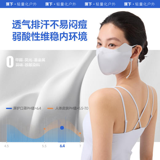 【25年新品】蕉下屏护口罩SS357防晒防紫外线空腔支撑医美后面罩透气敏感肌修护脸罩 商品图3