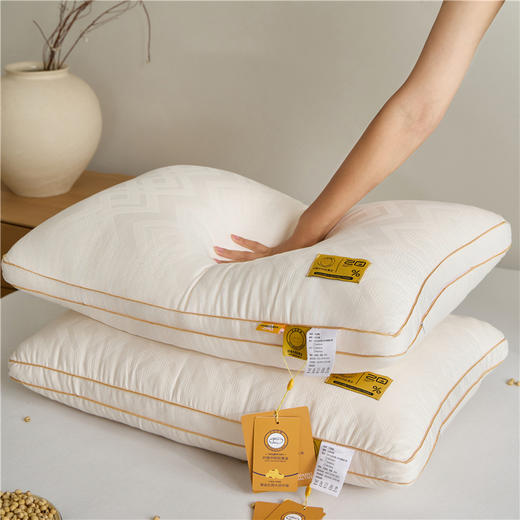 自然醒A类华夫格大豆纤维枕头枕芯家用一对装护颈椎助睡眠专用整头护颈枕男XK 商品图3