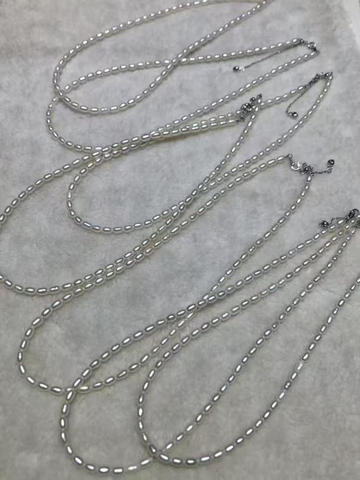 【超模君精选】米粒珍珠项链3-4mm 妥妥好珠光！线下款非线上款！ 商品图2