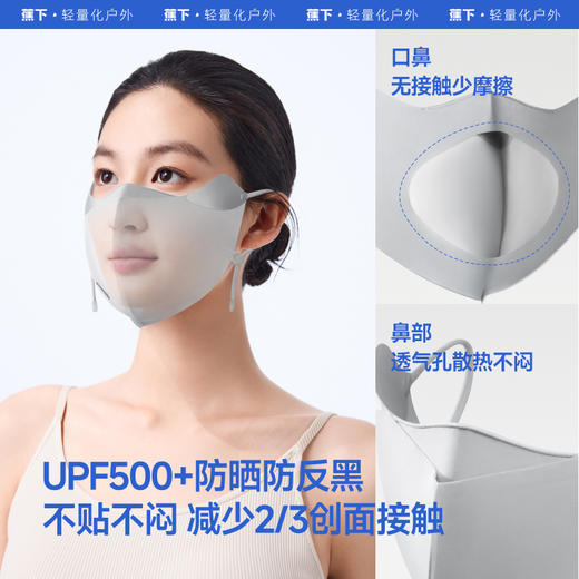 【25年新品】蕉下屏护口罩SS357防晒防紫外线空腔支撑医美后面罩透气敏感肌修护脸罩 商品图1