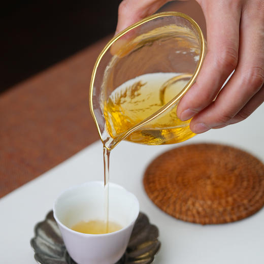 如影/随行玻璃公杯/描金 耐热玻璃锤纹肌理分茶器玻璃公杯茶海匀杯 商品图2