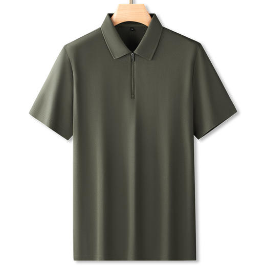 【棉质】【DDS】大依优型大码短袖POLO衫半袖拉链领t恤上衣男士加肥大码棉质胖子休闲 商品图5