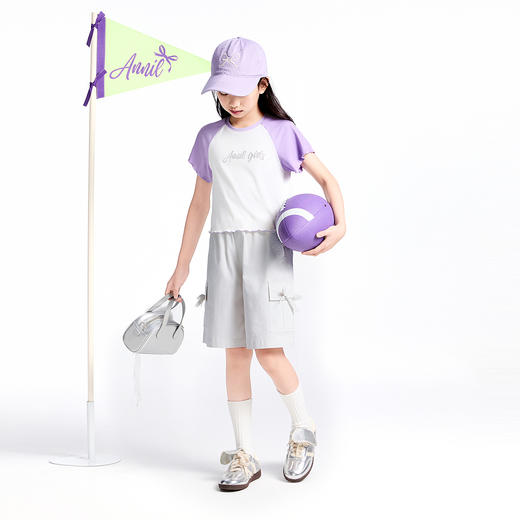 女童全腰梭织中裤夏季新款安奈儿童装实体店同款AG526676 商品图3