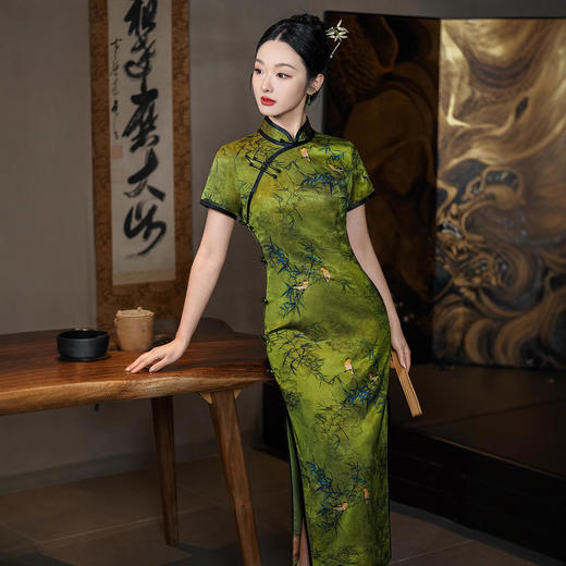 2025年春夏款改良旗袍日常修身新中式XL1228 商品图2