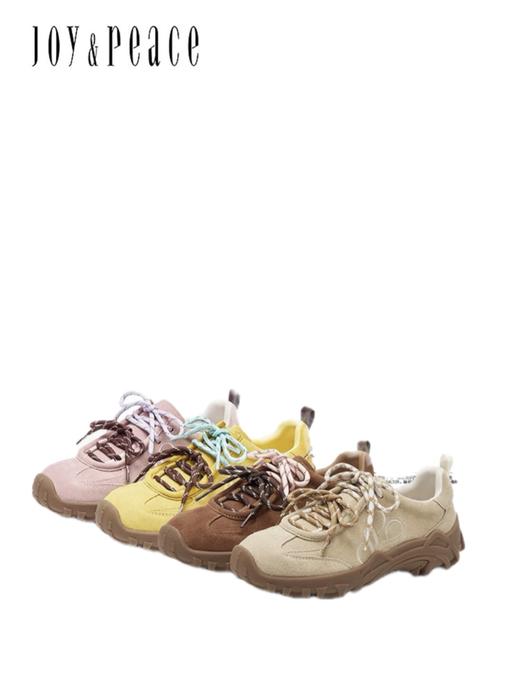 Joy&peace真美诗 董洁同款真美诗袋鼠跳跳2025春季新款复古厚底休闲鞋运动袋鼠鞋女 商品图0