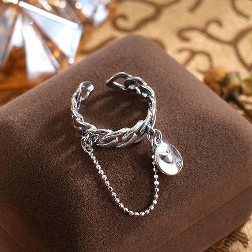 子佩集S925银【寒潮之触】戒指【JZ-319】纯银原创2链条2502 商品图2