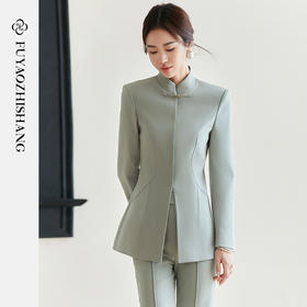 FUYAO扶摇 新中式西服女2025新款国风立领西装外套改良中式套装春