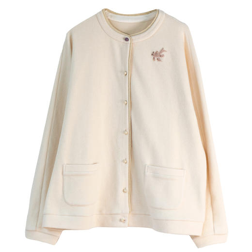 牧衣游原创 手工刺绣短外套舒适柔软简约文艺百搭休闲开衫 壹浅浅 商品图4