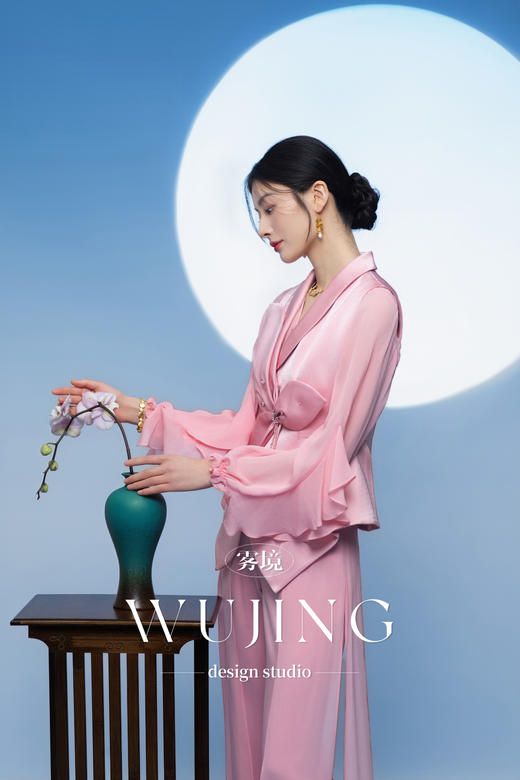 3205088 樱樱桃夭 进口醋酸缎马甲 雾境 商品图2