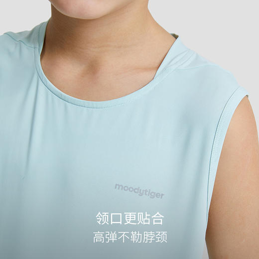 【DR暑假】moodytiger儿童背心夏季新款男童中大童防晒速干运动背心32111101 商品图2