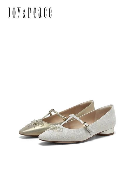 Joy&peace真美诗 灵动岛屿2025春新款法式蝴蝶结粗跟单鞋玛丽珍鞋女YZI04AQ5 商品图0