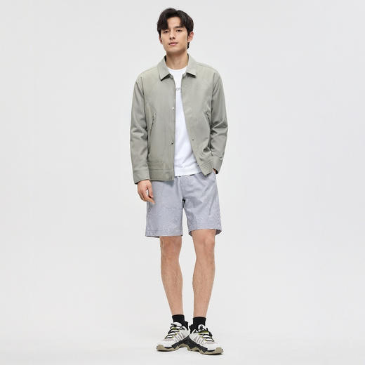 圣得西翻领夹克男装2025年春季新款休闲通勤商务短款夹克外套男2512932076 商品图3