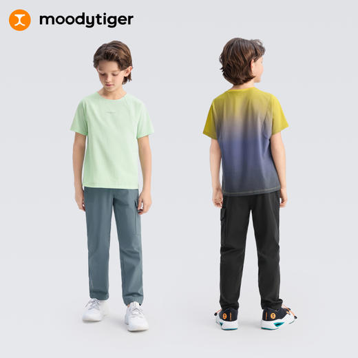 【DR暑假】moodytiger男童裤子25夏新户外拒水多口袋优秀宽松长裤52111301 商品图4
