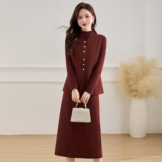 时尚休闲套装，显瘦打底衫+马甲+半裙三件套裙HR-MJ992509 商品图3