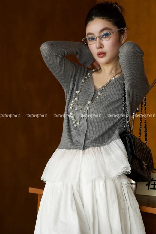 【门店同款】ENJOY春季“盐貌似糖”蕾丝拼接针织衫 161897699 商品图1