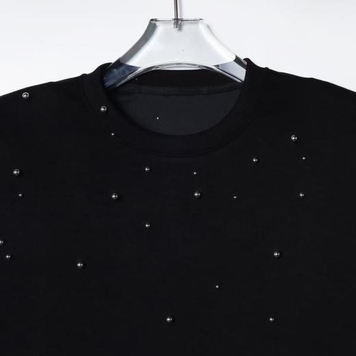 T580夏季新款重工满天星铆钉短袖t恤男女宽松半袖百搭体恤 商品图3