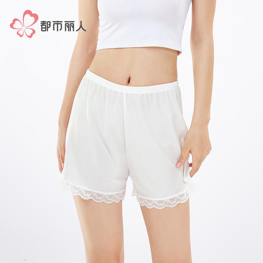 都市丽人舒适打底三分裤薄提花安全裤LLH1B2 商品图1