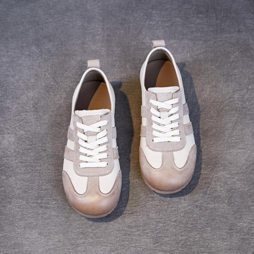 真皮平底舒适运动鞋，百搭系带休闲鞋ZM258165 商品图3