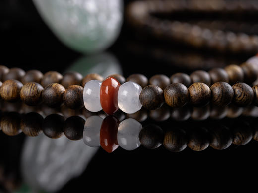 XY0048原创沉香+翡翠花开富贵喜上眉梢挂件 商品图6