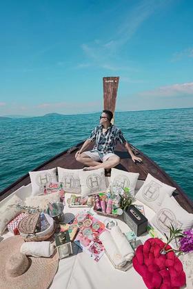 【普吉包船】super-s 长尾船|独家网兜跳台|·玫瑰主题浴缸迎宾酒|饮料|·软饮料|饮用水 |新鲜季节水果|浮潜