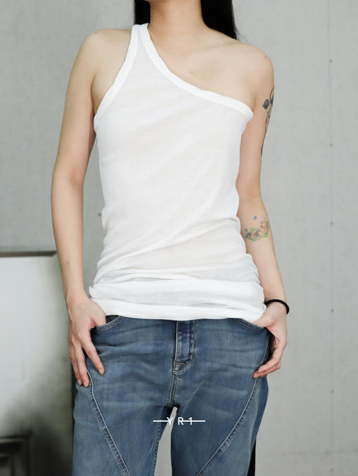 Rick Owens Drkshdw | HOLLYWOOD单肩背心 商品图0