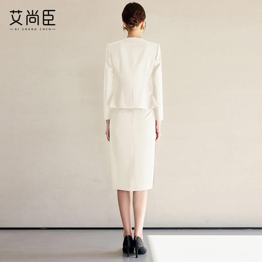 艾尚臣小香风套装女春季新款高级感正式场合时尚外套半身裙两件套 商品图4