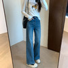 版型超好显瘦显高四面弹高腰窄版直筒阔腿裤拖地牛仔裤女春！ 商品缩略图3