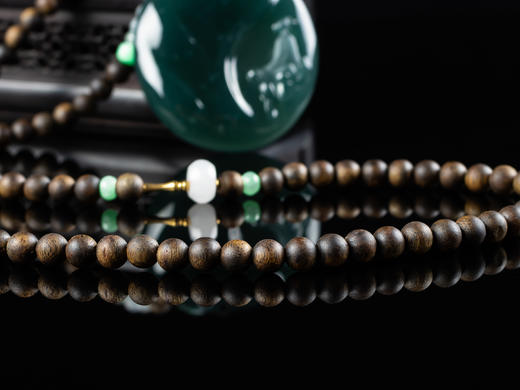 XY0004原创沉香翡翠悟道牌挂件 商品图6