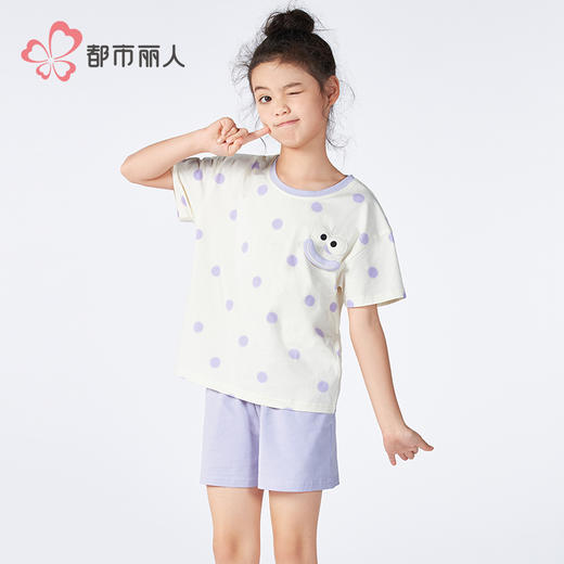 都市丽人超值精选童装正价棉质短袖套装薄40支TC拉架短袖类JHH9B2 商品图5