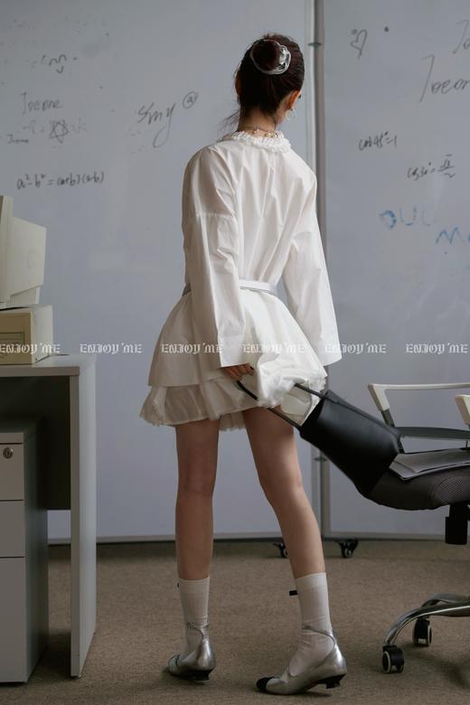 【门店同款】ENJOY春季盐貌似糖两面穿荷叶边衬衫 161848387 商品图7