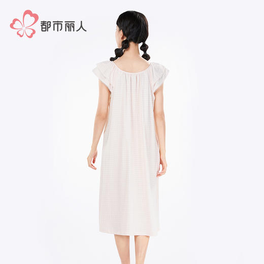 都市丽人生活家居女士正价棉质背心裙薄针织提花无袖类LHH6F9 商品图3