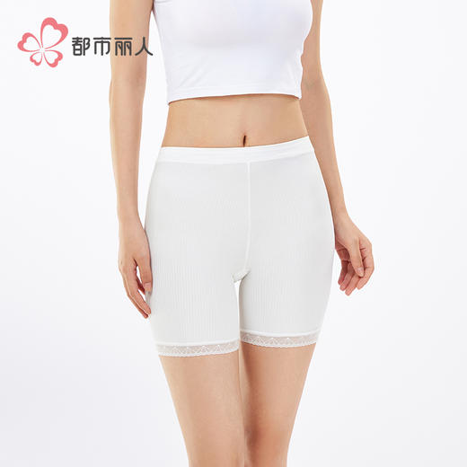 都市丽人舒适打底三分裤薄提花安全裤LLH1A7 商品图1