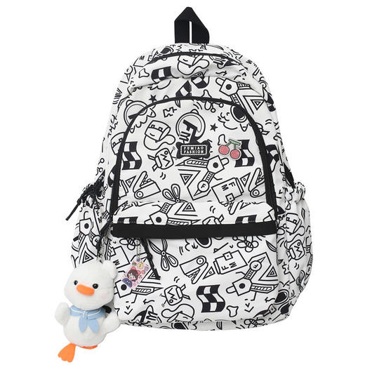 【双肩包ins风，简约清新设计~】双肩包ins风 女可爱高中初中生大容量潮流背包 小学生简约清新书包-QQ 商品图6