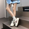 经典鲨2025年春新款韩版时尚拼色平底系带休闲小白鞋板鞋女KW387-517021 商品缩略图1