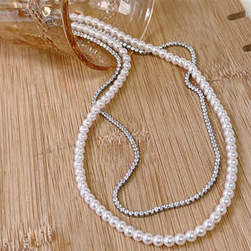 纪念日百货女款珍珠系列H02069叠戴项链159053631