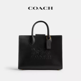 【礼盒礼袋】【品牌授权】蔻驰COACH新款ACE马车图案女士奥莱中号托特包CR681 单肩斜挎手提FIELD 26购物袋（尺寸约2620.512cm）