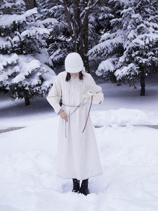 浮生八记/24D204/24D205/复古双层拉夫领百家布感衬衫花边下摆连衣裙 商品图3