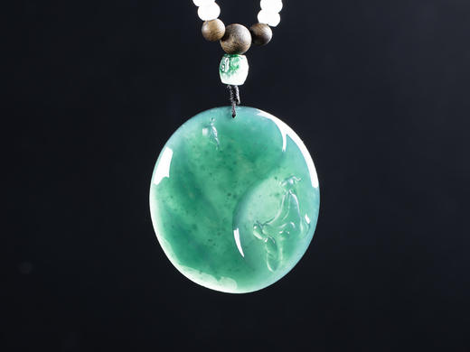 XY0004原创沉香翡翠悟道牌挂件 商品图3