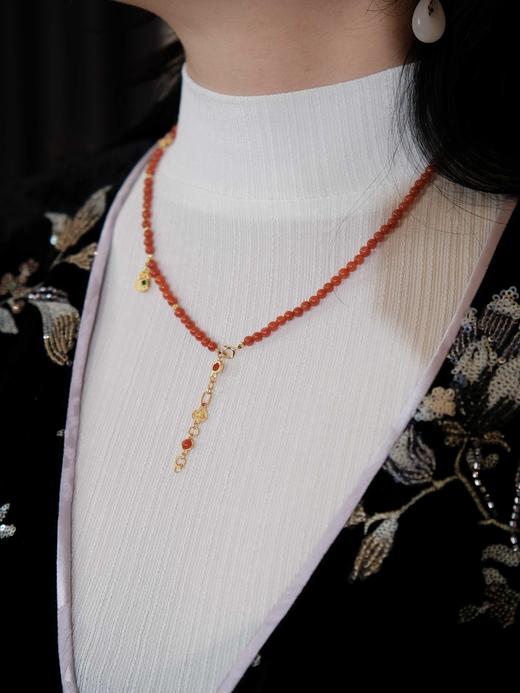 3.8女神节特别设计回馈款！花花团原创东方美学新中式国风项链——南红、碧玉4mm扎基拉姆转金筒项链项链+一款多戴葫芦款项链～碧玉玉质温润如脂，色泽青翠含烟、佩戴气质典雅！南红通透莹润、喜庆吉祥！ 商品图12