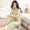 夏季女士短袖长裤薄款莫代尔带胸垫家居服柔软套装可外穿新款    JL-2593 商品缩略图3