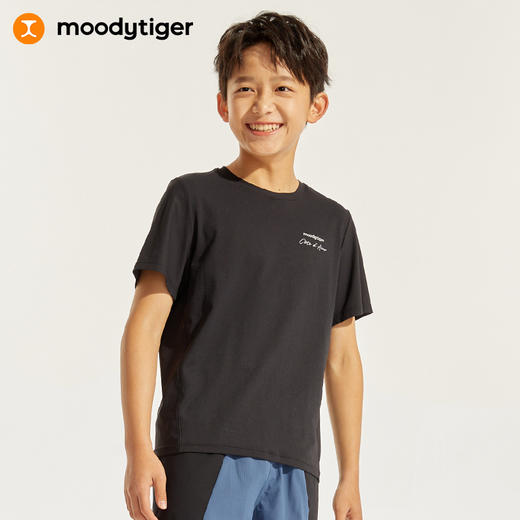 【DR暑假】moodytiger24夏新儿童运动男童撞色短袖夏季圆领T恤42110123 商品图1